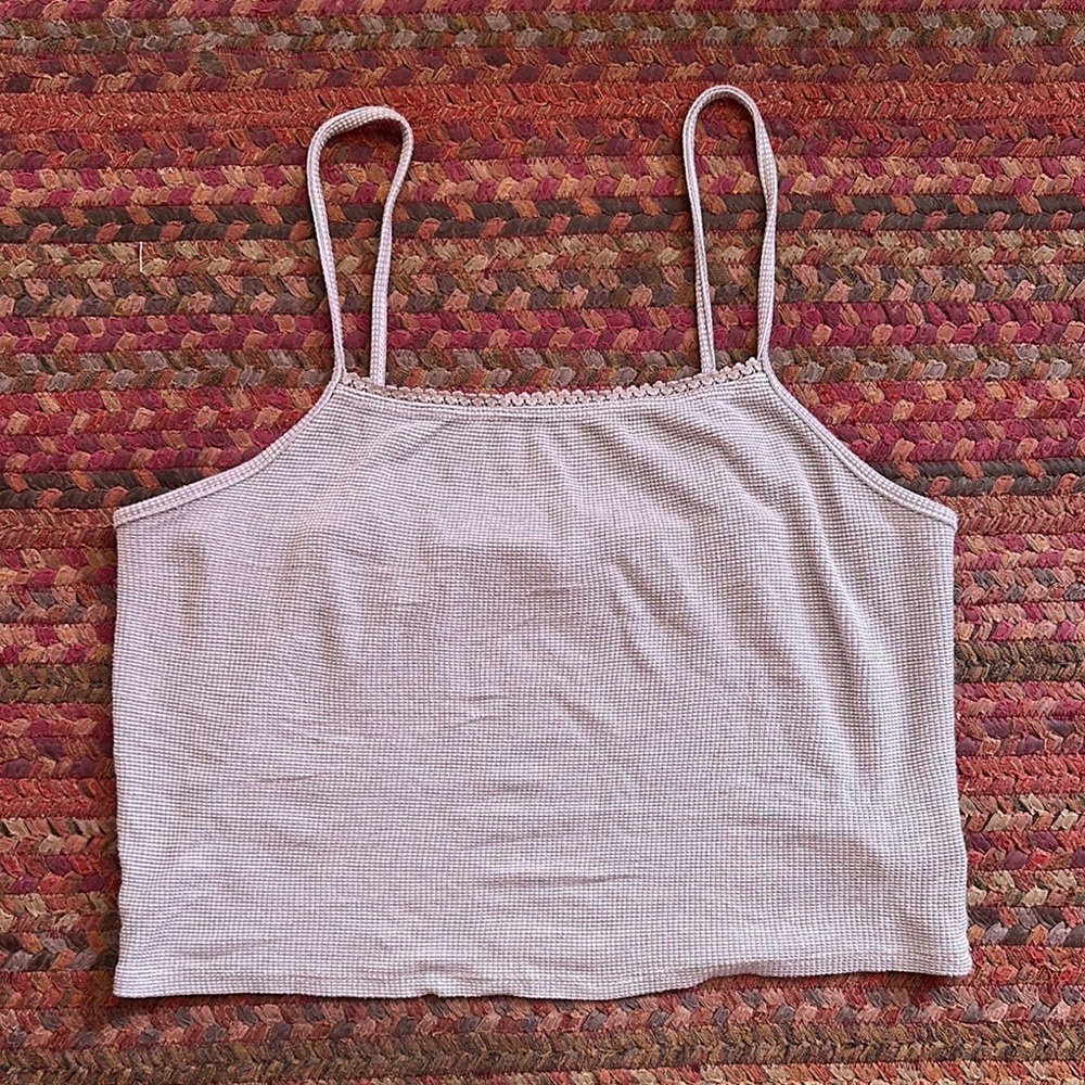 7 DAY WEEKEND TAUPE STRETCH CROP CAMI